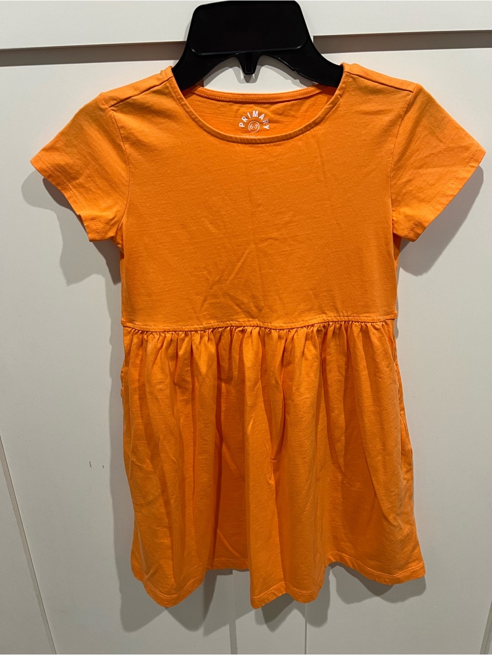Primary Orange Short Sleeve Perfect Pocket Dress